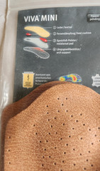 Pedag Viva Mini Short Foot Support Inserts Leather US 10, UK 9 Medium New Seale