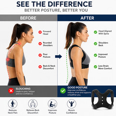 Posture Corrector for Men & Women Back Brace Adjustable Shoulder Support Pain