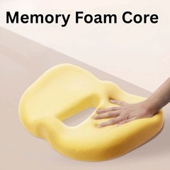 Memory Foam Sitting Cushion Back Pain Relief Ergonomic Seat Cushion Washable