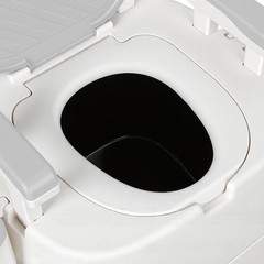 Portable Commode Chair with Removable Armrest, Bedside Commode Chair 220lbs