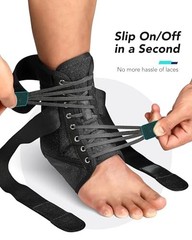 Adjustable Quick Lace Up Ankle Brace with Removable Splints for Injury Recovery