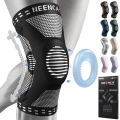 Professional Compression Knee Brace with Gel Pad & Stabilizers for Pain Relief,