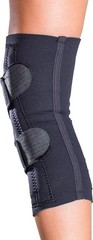 Lateral J Patella Knee Support Brace Hinge Drytex Left Leg Medium Black