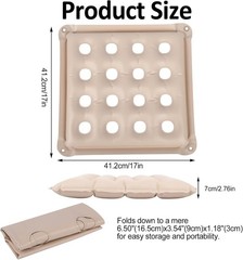 2-Pack Waffle Inflatable Seat Cushions 17×17 Inches with 2 Air Pumps – Pressu…