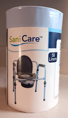 COMMODE LINERS 250-PACK UNIVERSAL LEAKPROOF HYGIENIC BEDSIDE TOILET DISPOSABLE