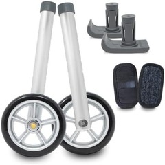 Top Glides 5″ Walker Wheels Kit with GlidePads & Universal Ski Glides, 6-Piec…