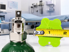 Medical Oxygen Tank / Cylinder Knob / Wrench Multi Colors CGA 870 Green