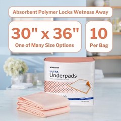 McKesson Underpads Disposable Bed Pads 30″ x 36″ (30×36 Inch (Pack of 60))