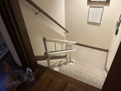 Savaria curved stair lift 7/6 steps, 5 years old. good condition