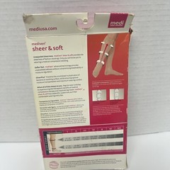 New Mediven Comfort 42403 Closed Toe Natural 15-20 Sz III Calf Compression Socks