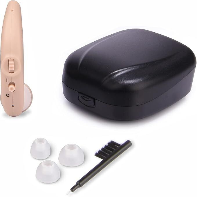 RCA OTC Hearing Aid: Rechargeable Right or Left Ear 15-Hour Battery water resist