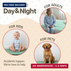 Washable Underpads 18″x24″ (Pack of 1) – Reusable Waterproof Bed Pads for Pets,