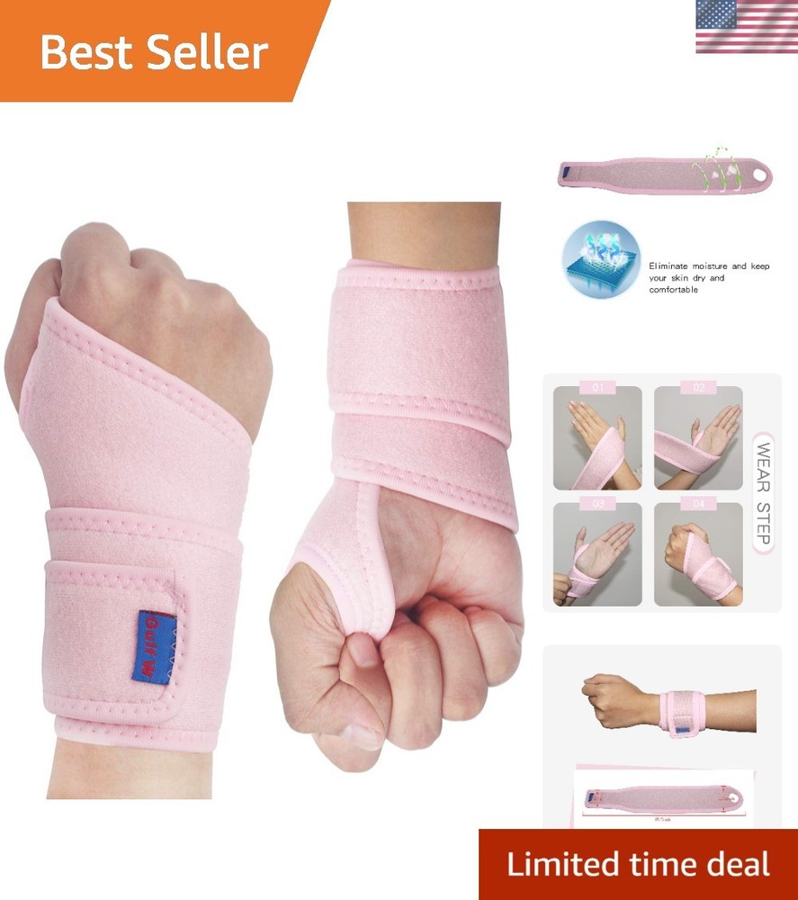 Comfortable Compression Wrist Braces – 2 Pack, Ideal for Sports & Rehabilitation