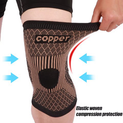 Knee Sleeves Copper Compression Brace Arthritis Support Sport Joint Injury Pain