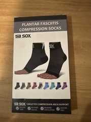 SB SOX Ankle Compression Sleeve Plantar Fasciitis Compression Socks Black Small