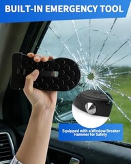 Car Door Step, Aluminum with 400lb Capacity, Anti-Slip Surface, Foldable for
