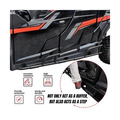 Combined Nerf Bars Rock Sliders for General 4 1000 17-24, Steel Frame Rock Sl…