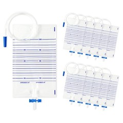 10 Pack Urinary Drainage Bags 1000ML Urinary Bags with Anti-Reflux Valve and …