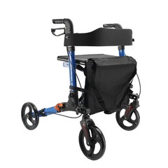 NEW Adjustable Rollator Walker 6 levels of 8 Wheels Compact Folding Lightweight