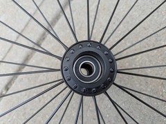 Out Front Shadow Spoke Wheelchair Wheel Pair 22″ 501mm Solid Tire Vinyl Handrim