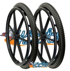 24″ X 1 3/8″ INVACARE 7 SPOKE WHEEL WITH 1/2″ BEARINGS. FITS ON TRACERS. OTHERS