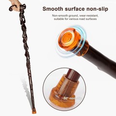 Handcrafted Wood Walking Cane – Lightweight 37.4″ Senior Disability Aid