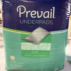 Prevail Fluff Large Underpads – 15 count