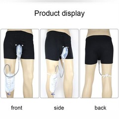 Male Wearable Incontinence Pants Urinal Leg Bag Silicone Urine Funnel Collector