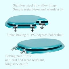 Elongated Toilet Seat Wood Toilet Seat Prevent Shifting with Zinc Alloy Hinges