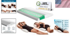 Lumbar Support Pillow for Bed – Medium-Soft Memory Foam, Back & Leg Pain Relief