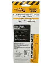 COPPER FIT Work Gear Large/Extra Large 3.75″-4.50″ Compression Gloves 1 Pair New