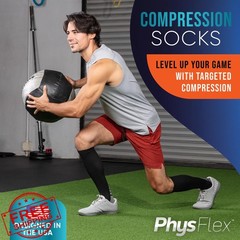 PhysFlex Compression Socks Orange Foot Xx-large