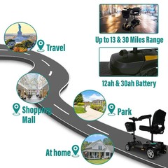 wheel chair up to 30 miles of range 330 pound weight capcity