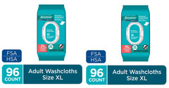 Disposable Pre-Moistened Washcloths for Adults Extra Large 96 Count (Pack-2)