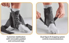 Corflex Marathon Active Lace-Up Ankle Stabilizer Wrap Support Brace Small L or R