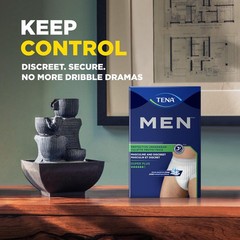 Tena MEN Incontinence Protective Underwear, SUPER PLUS Absorbency, S/M, 16 Count