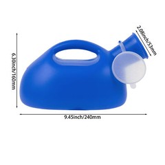 Blue Men’s urinal 2000ML PP Plastic PE for Men’s Medical nursing