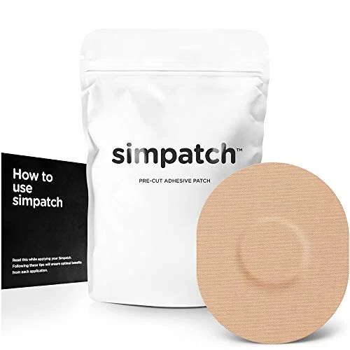 SIMPATCH Universal Adhesive Patch 25-Pack – Waterproof Adhesive, CGM Patches