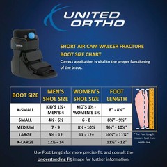 MEDIUM United Ortho Short Air Cam Walker Fracture Foot Boot Fits Left or Right