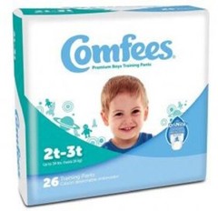 Comfees Boy Training Size 2T-3T Up to 34 Pounds Case of 156