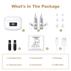 Rechargeable Digital LCD Sound Hearing Aids Voice Enhancer Amplifier for Seniors