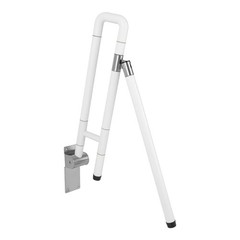 Foldable Drop Down Toilet Grab Bar Handicap Seat Support Rail Non-slip Bathroom