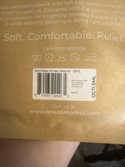 NEW One Compress Bamboo Premium Foot Sleeves Gray (pair) Small