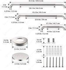 Commercial Grab Bar Bundle for Commercial Restrooms – ADA Compliance – 1.5″ Diam