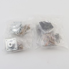 HOJLKLD 8 Sets Leg Mounting Plates Kit, M8 Thread Furniture Sofa Legs Silver