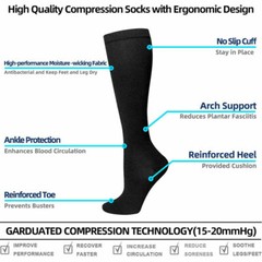 Anti Fatigue Varicose Compression Socks Medical Stockings Women Travel Running