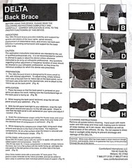 Comfortland DL-37 Delta LSO Back Waist Support Brace Universal Black Bonus Panel