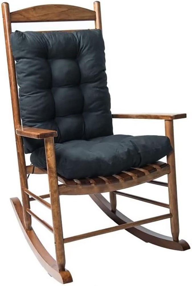 Indoor Outdoor Rocking Chair Cushions Pack of 1, Patio Cushion Black