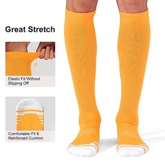 2/3 Pack Baseball Soccer Softball Socks for Kids Youth Medium Gold (2 Pack)