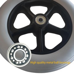 2 PCS 8 x 1.5 Inch Solid Wheels for Rollator Walker Folding Hand Truck Access…